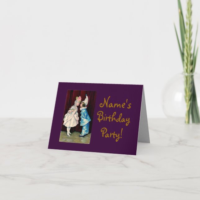 Kids Curtsy CHANGE FARBE ~ Karte (Vorderseite)