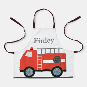 Kids Custom 'Firetruck' All-Over Print Schürze, S Schürze