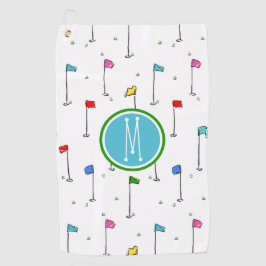 Kids Custom Golf Flags "n Buttone Golfhandtuch
