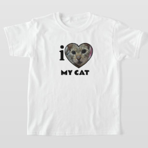 Kids Custom "I Heart" Foto & Text T - Shirt