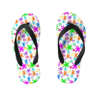 Kids Custom Paint Splash Flip Flops