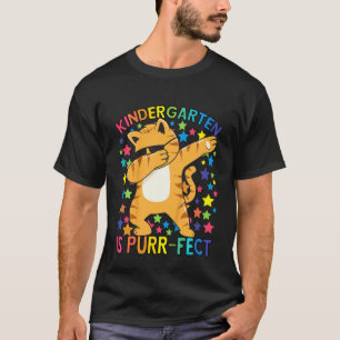 Kids Dabbing Katze Abschluss Kids Kindergarten Is T-Shirt