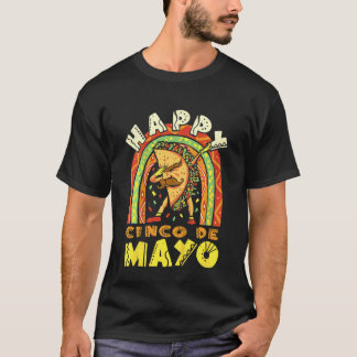 Kids Dabbing Taco Cinco De Mayo Rainbow Mexican Fu T-Shirt