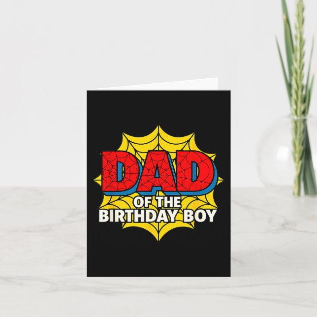 Kids Dad Of The Birthday Boy Sder Theme Party Matc Karte (Vorderseite)