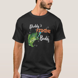Kids Daddy's Bass Fishing Buddy Fisherman Youth B T-Shirt