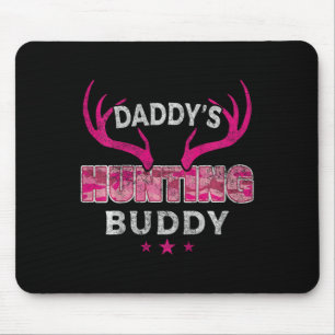 Kids Daddy's Hunting Buddy Funny Camouflage Daught Mousepad