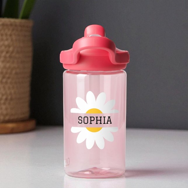 Kid's Daisy Individuelle Name Girl Pink Trinkflasche (Von Creator hochgeladen)