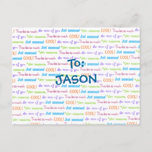 KIDS Danke Postkarte (Vorderseite)