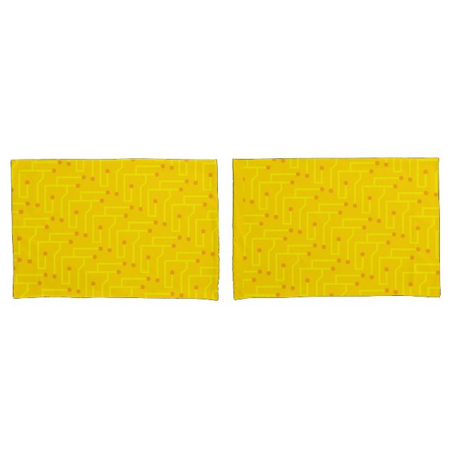 Kids Dekoration Moderner Gelber Orange Spaß Kissenbezug (Vorderseite-Set)