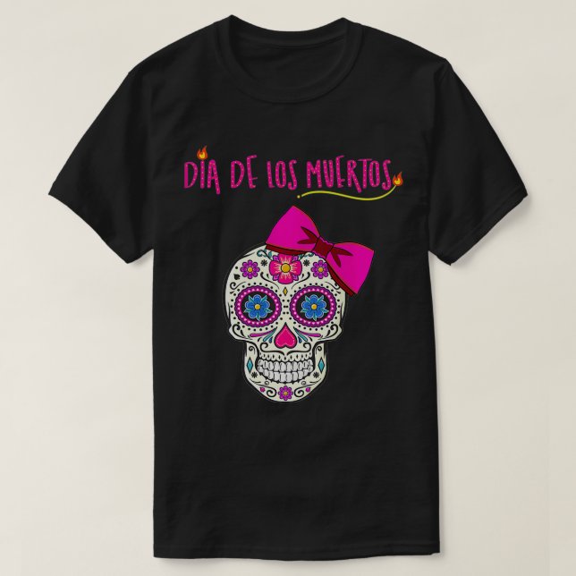 Kids Dia De Los Muertos Sugar Skull Day of the Dea T-Shirt (Design vorne)