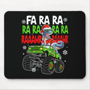 Kids Dino Fa Ra Ra Rawr Dinosaur Monster Truck Chr Mousepad