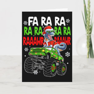 Kids Dino Fa Ra Ra Rawr Dinosaur Monster Truck Wei Karte