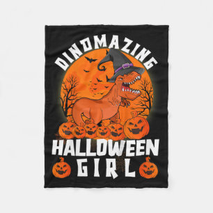 Kids Dinomazish Halloween Girl Dinosaur Sprichwort Fleecedecke