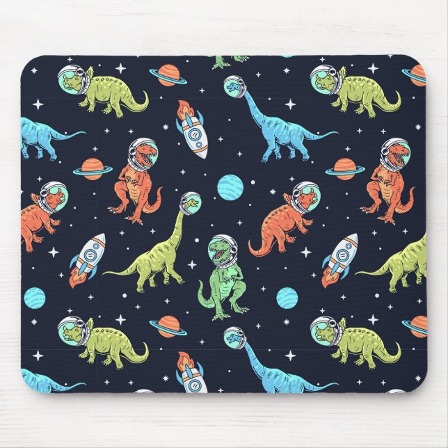 Kids Dinosaur Astronaut Pattern Mousepad (Vorne)