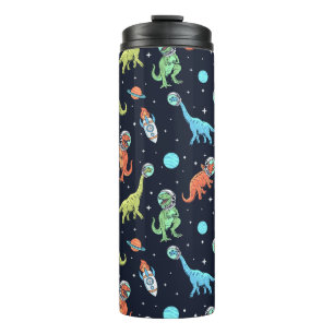 Kids Dinosaur Astronaut Pattern Thermosbecher
