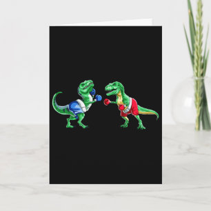 Kids Dinosaur Boxen T Rex T-Shirt Geschenk Handsch Karte