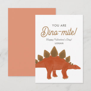 Kids Dinosaur Dinomite Klassenzimmer Valentinstag Mitteilungskarte