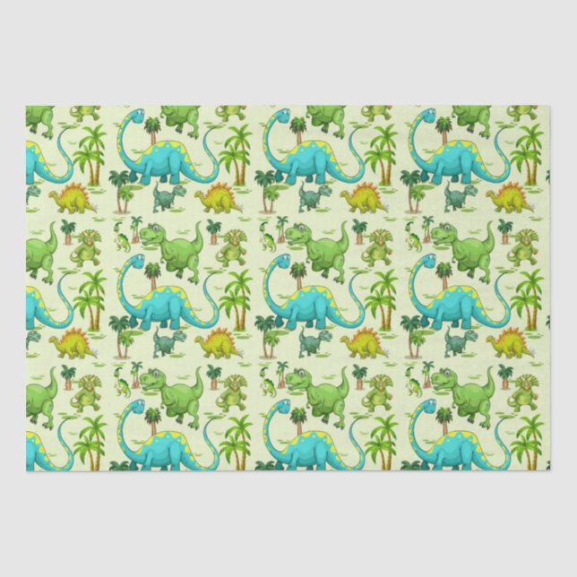 Kids Dinosaur Fun Seidenpapier (Vorderseite)