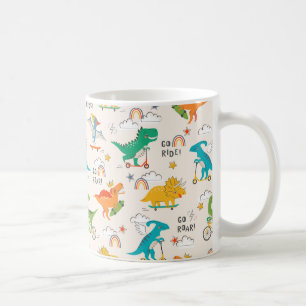 Kids Dinosaur Reisemuster Kaffeetasse
