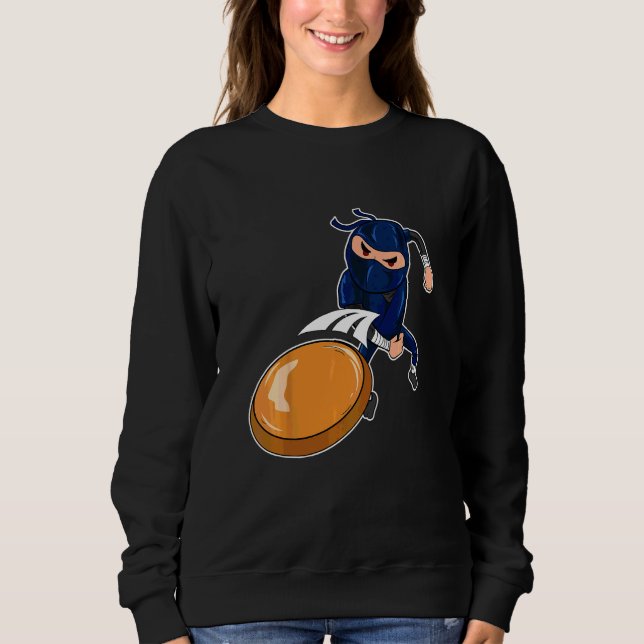 Kids Disc Golf Ninja Ultimate Frisbee Golfer Junge Sweatshirt (Vorderseite)