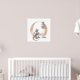 Kids Dragon Individuelle Name Monogram O Kinderzim Poster