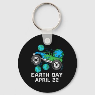 Kids Earth Day 22 April Monster Truck Niedlich Boy Schlüsselanhänger
