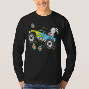 Kids Easter Bunny Riding Monster Truck Niedlich Bo T-Shirt