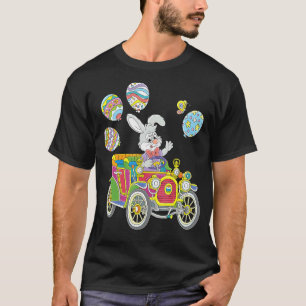 Kids Easter Bunny Riding Monster Truck Niedlich Bo T-Shirt