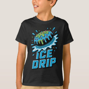 Kids Eishockeypuck-Drip-Grafik Eis-Drip B T-Shirt