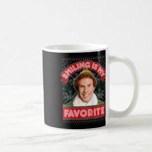 Kids Elf Buddy Lächeln Ist Mein Lieblingsweihnacht Kaffeetasse