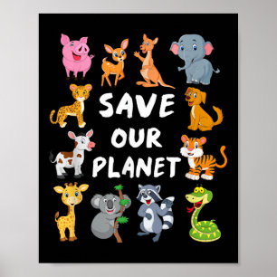 Kids Environmental Shirt with Niedlicher Tiere for Poster