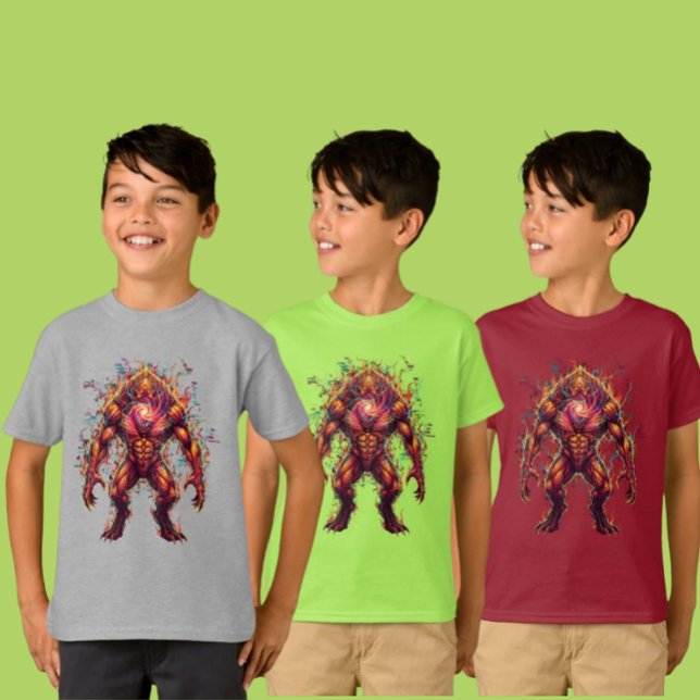 Kids Epic Fiery Monster Graffiti Apparel Piece T-Shirt (Von Creator hochgeladen)