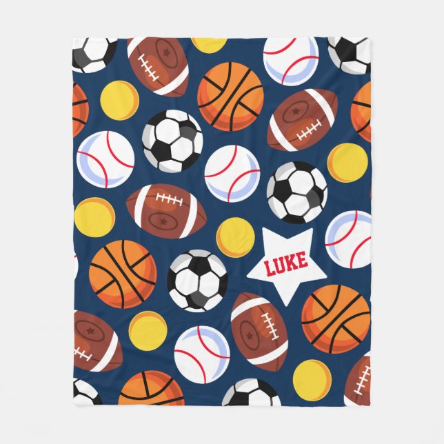 Kids fett farbige Sport Fleecedecke (Vorderseite)