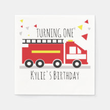 Kids Firetruck Fun Confetti Geburtsname