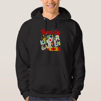 Kids First Day Of Kindergarten Ready To Rock Kinde Hoodie