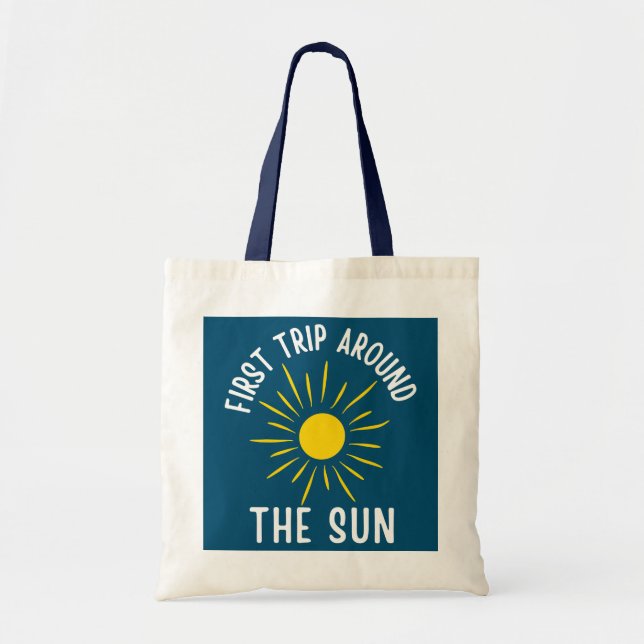 Kids First trip around the sun 1 year kids 1st Tragetasche (Vorne)