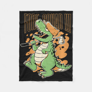 Kids Fore Squad T-Rex Dinosaur Golfspieler Grafik Fleecedecke