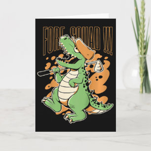 Kids Fore Squad T-Rex Dinosaur Golfspieler Grafik Karte