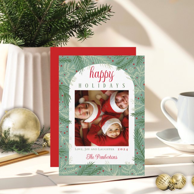 Kids Foto Happy Holiday Card Feiertagskarte (Von Creator hochgeladen)