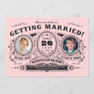 Kids Foto Lesbian Hochzeitseinladungen Pink Einladung