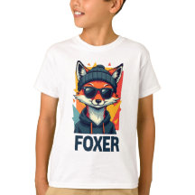 "Kids Foxer T - Shirt - Fun & Playful Fox Design f