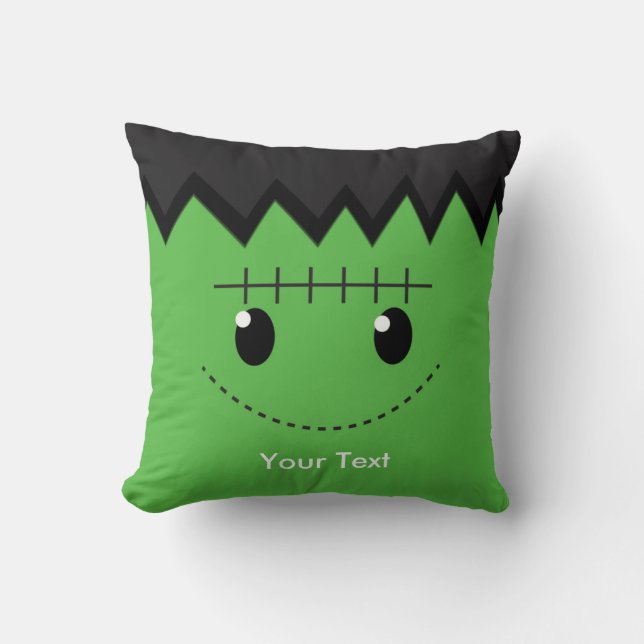 Kids Frankenstein Halloween Niedlich Room Throw Ki Kissen (Vorderseite)