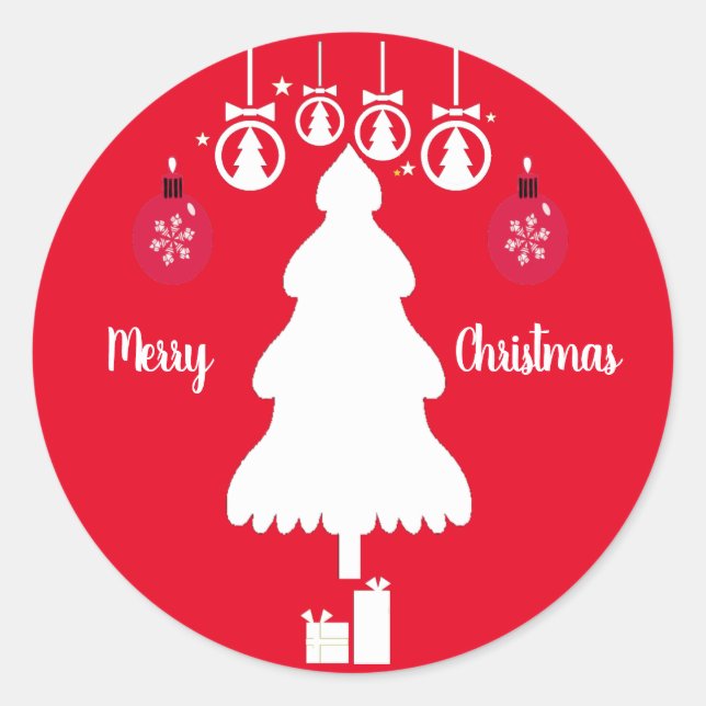 Kid's frohe Weihnachts-Red-Party-Handwerkskunst Runder Aufkleber (Vorderseite)