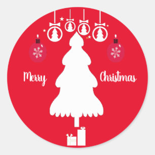 Kid's frohe Weihnachts-Red-Party-Handwerkskunst Runder Aufkleber