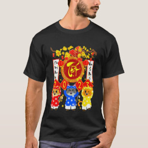 Kids Frohes Neues Jahr Quy Mao 2023 Katze in Ao T-Shirt