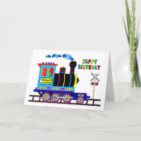 Kid's Fun Birthday Train and Engineer Name Inserts