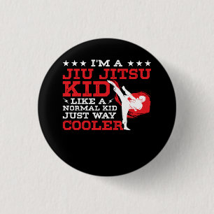 Kids Funny BJJ & MIXED MARTIAL ARTS Design Brazili Button