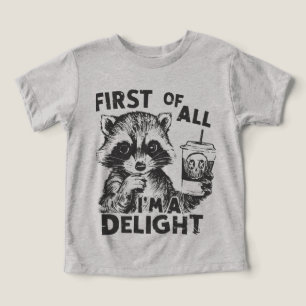 Kids Funny Raccoon T - Shirt