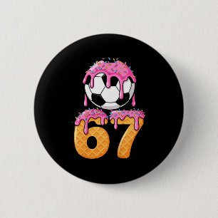 Kids Fußball Drip Nummer 67 Jungen Fußballspieler  Button