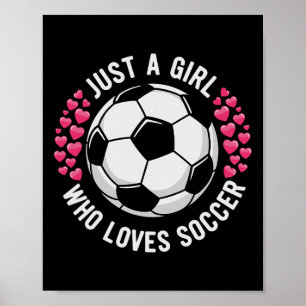 Kids Fußball Kostüm, Cool Nur Ein Mädchen Das Lieb Poster